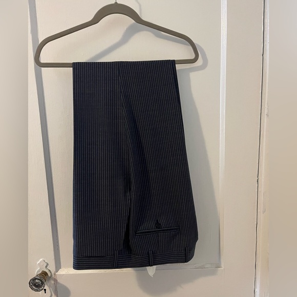 Canali suit Blue and White Pin Stripes 2 piece double vents single breasted - Picture 8 of 11